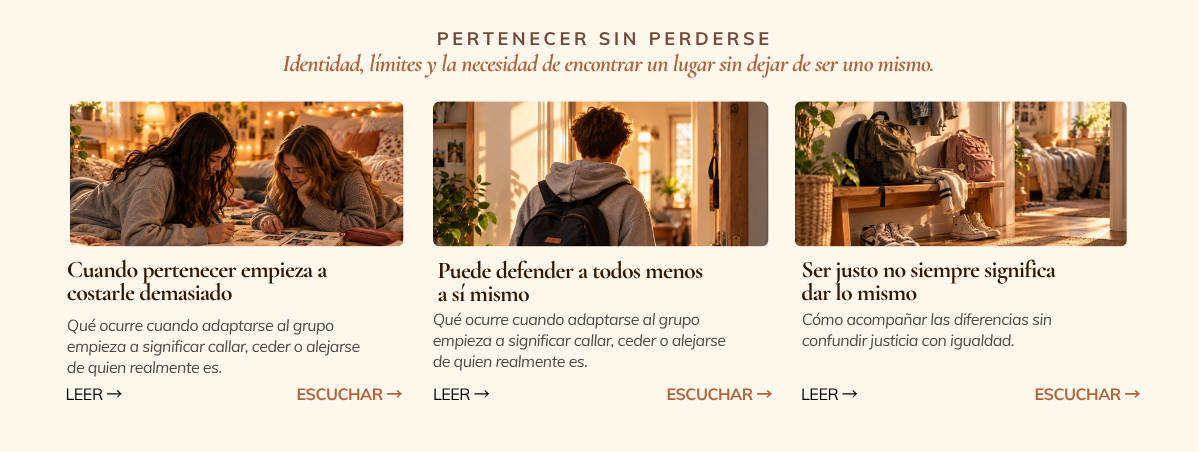 Pertenecer sin perderse