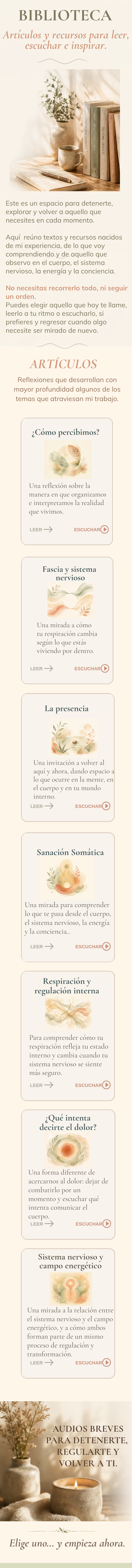 Biblioteca: artículos y recursos para leer, escuchar e inspirar