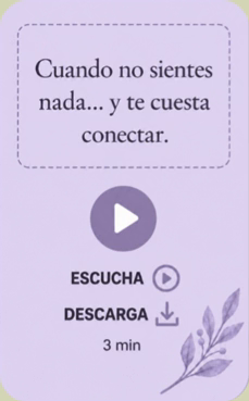 Cuando no sientes nada... y te cuesta conectar.