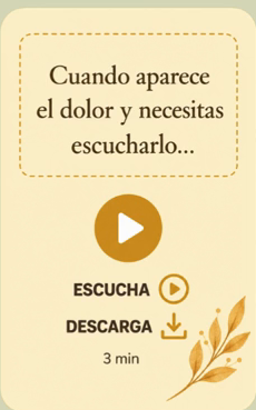 Cuando aparece el dolor y necesitas escucharlo...
