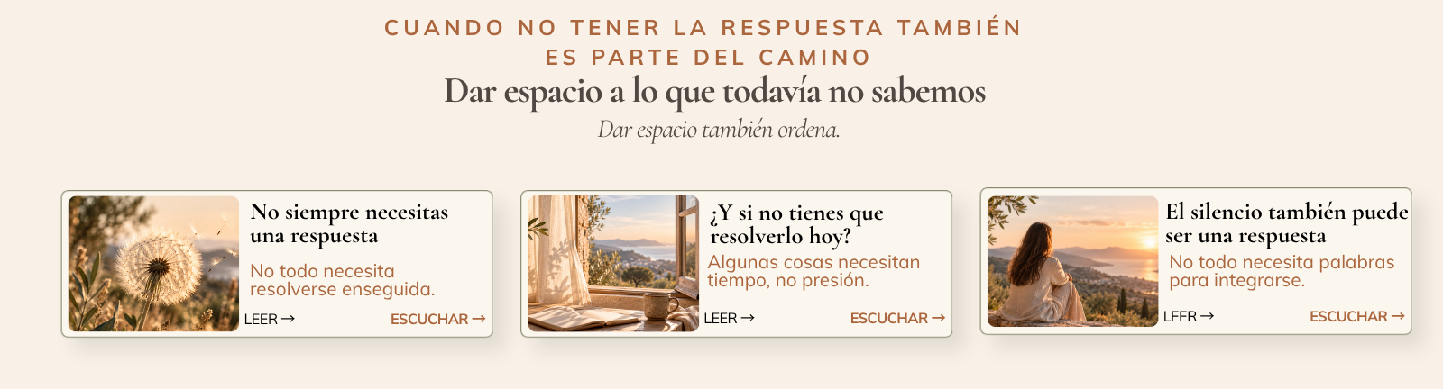 Cuando no tener la respuesta también es parte del camino: dar espacio a lo que todavía no sabemos