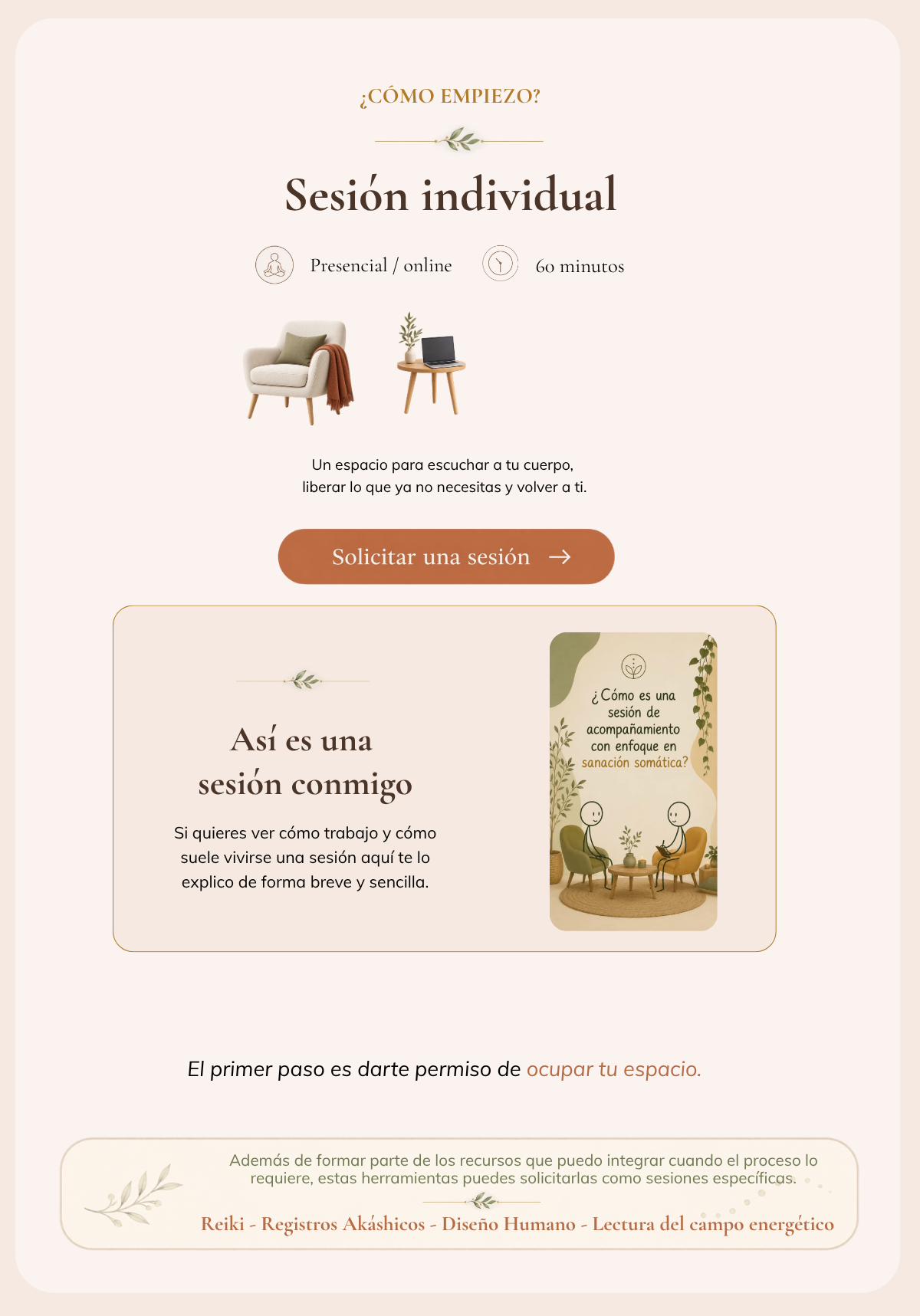 Sesión individual — ¿Cómo empiezo?
